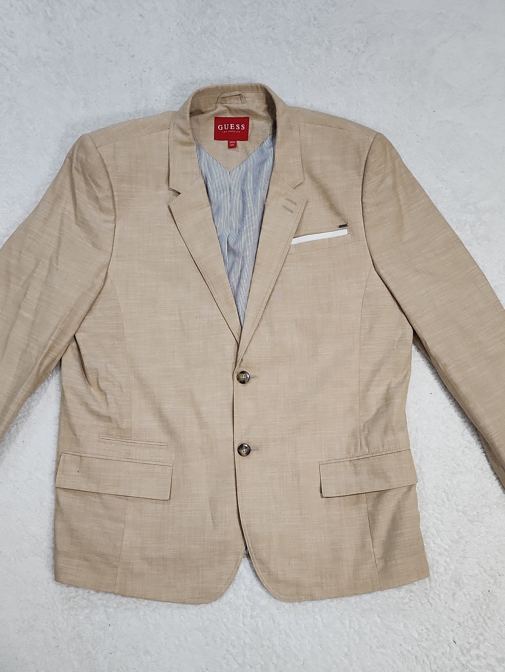 Guess Los Angeles Men's Cotton Blazer 2 Button Front Closure